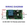 QIACHIP-Interruptor de Control remoto inalámbrico, Panel de pared de 2 canales, receptor de relé RF + RF 433 Mhz 86, 110V, 220V, 1CH, 433 Mhz ► Foto 3/6