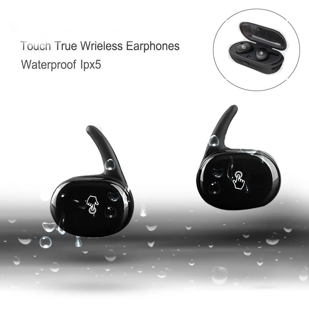 

Bluetooth Touch Control Hifi Earphone with Mic TWS Wireless Earbuds Stereo Microphone With Charger Box for iPhone X Xiaomi Phone