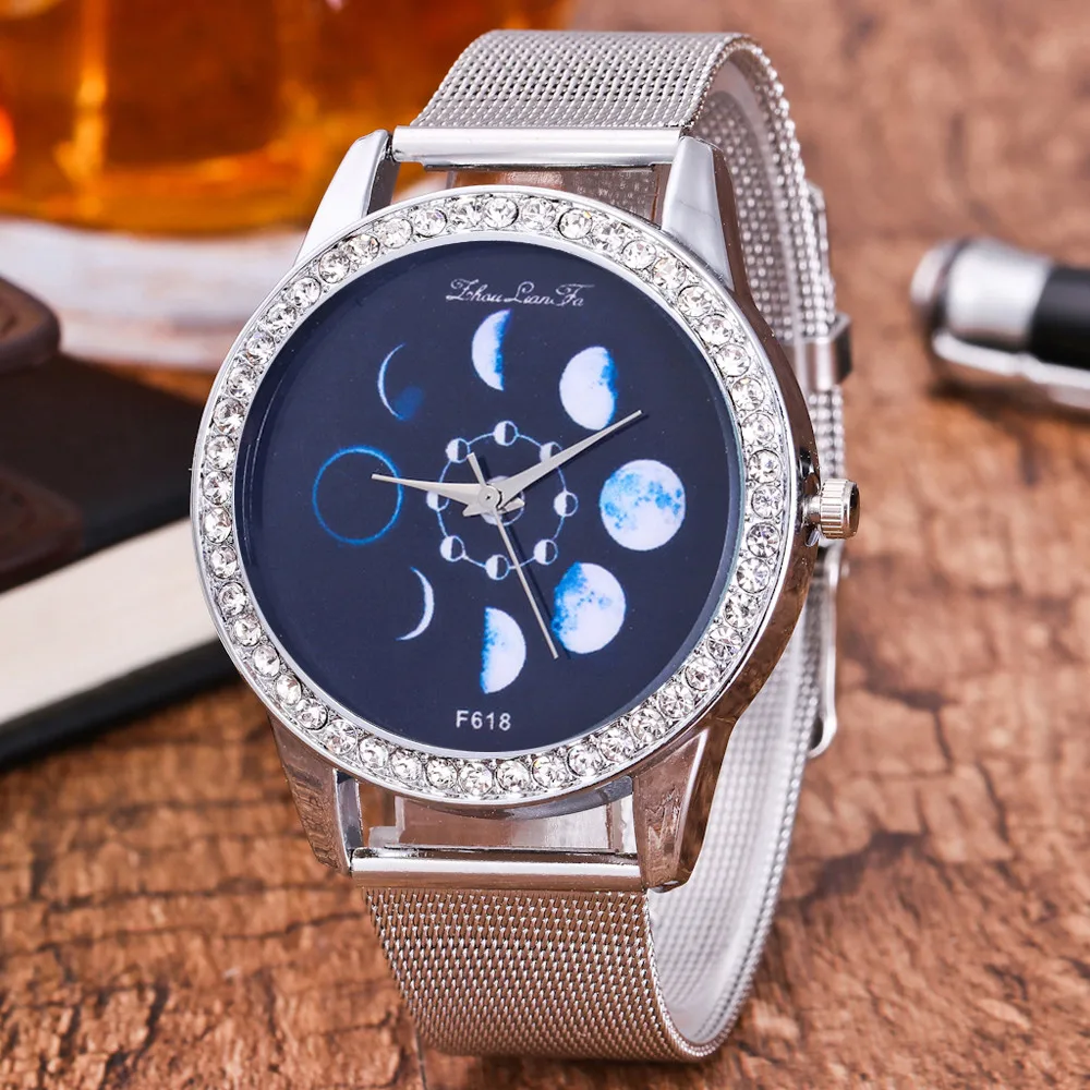 

Zhoulianfa Watch Fashion Planet Women Men Quartz Stainless Steel Mesh Belt Wrist Watch Gift DROP SHIPPING Wholesale MAY14
