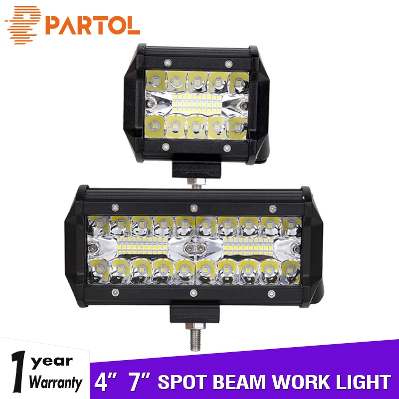 

Partol New 4 7 inch 3 Rows LED Bar LED Work Bar Light For Tractor Boat OffRoad 4WD 4x4 Truck SUV ATV Driving Motorcycle 12V 24V
