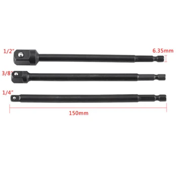 

1/4\\\\\\\\\\\\\\\" 3/8\\\\\\\\\\\\\\\" 1/2\\\\\\\\\\\\\\\" Extension Drill Bit Bar Hex Socket Driver Shank Adapter Tools Kit