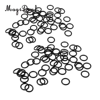 

100Pieces Flexible Scuba Diving Tank Neck Nitrile Rubber O Ring Grommets Seal Washer Black