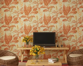 

Beibehang Southeast Asian Style Leaf Flower 3D Wallpaper Living Room Bedroom Background walls Wallpaper Roll papel pintado pared