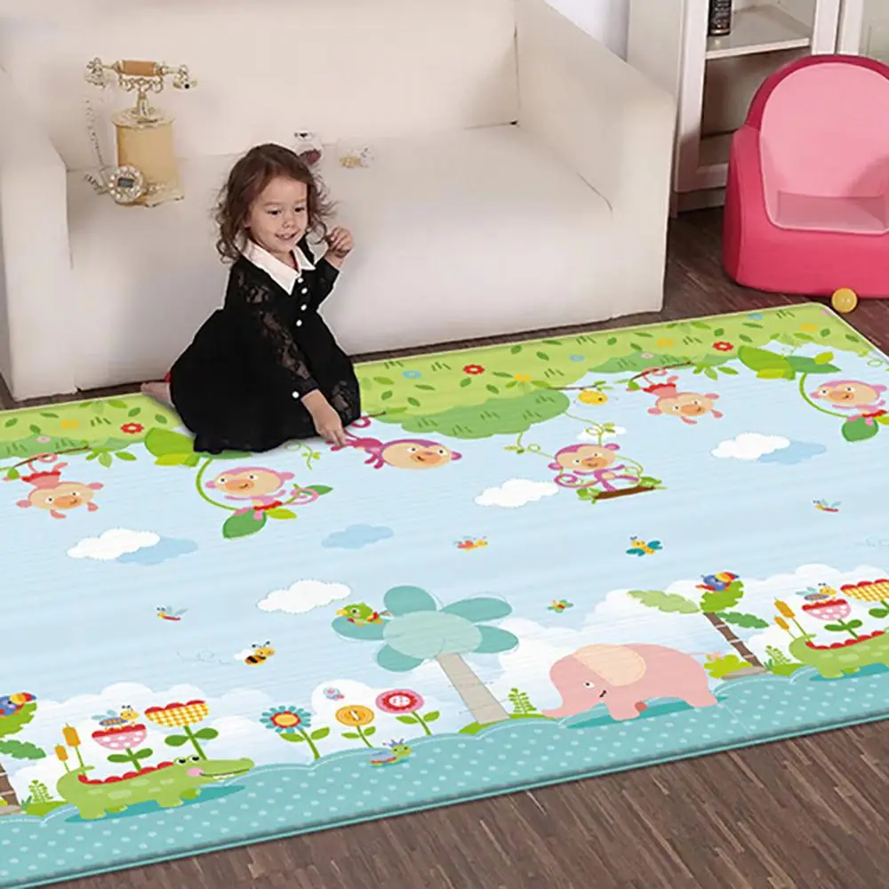 

Animal Ripple Design Reversible Baby Toddler Play Crawl Mat Waterproof Carpet for Livingroom Children's Room Play Crawling