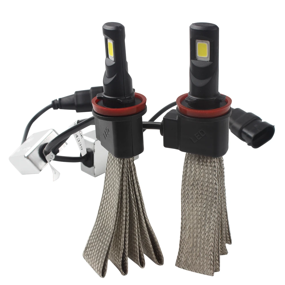 

LED Headlight 6000K H11 Easy to Install Car Styling Aluminum alloy belt Heat Dissipation 30W/each bulb Conversion Kit 3200LM #HP