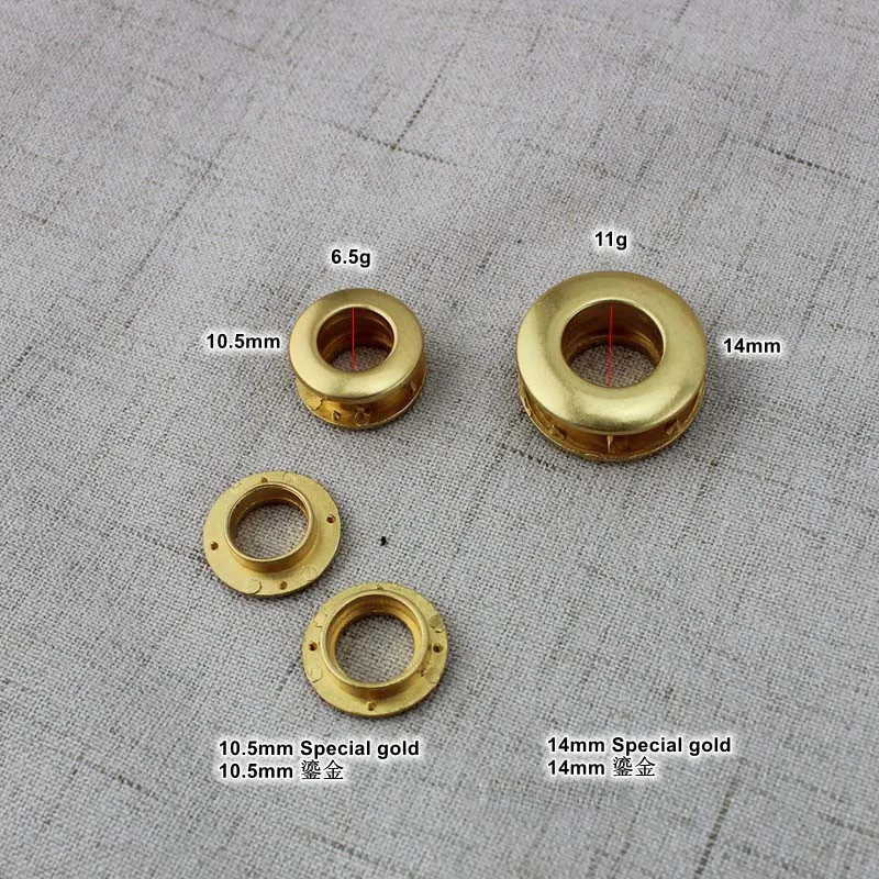 4-30 штук 10 мм, 14 мм плоские покрытия специальный золотой круглая петля втулка для сумки кошелек цепь ставка швейная фурнитура
