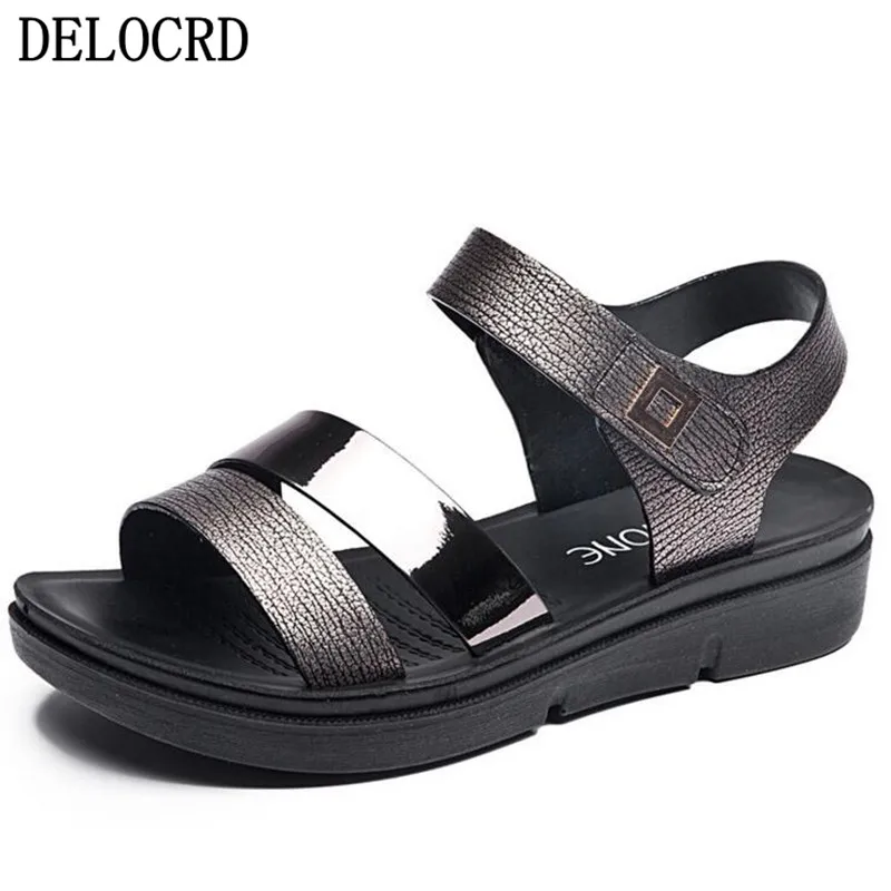 

Sandals Female Summer 2019 New Fashion Sandals Women's Shoes Wild Comfortable Bottom Pregnant Women slip Ladies Summer Sandals