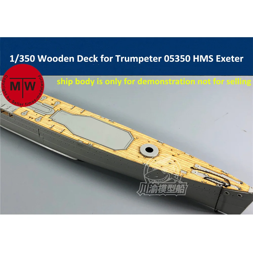 Деревянная колода для Trumpeter 1/350 HMS Exeter Heavy крейсерская модель CY350055 масштаб