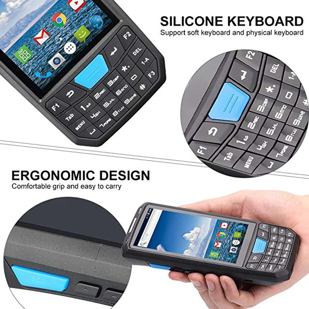 IssyzonePOS Android 7.0 PDA Handheld Scanner 1D 2D POS Terminal Honeywell Wireless Wifi 4G Bluetooth Warehouse Express Inventory 5