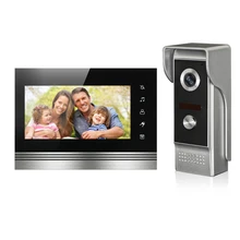 New Arrival Wired Video Door Phone Intercom System 7” TFT-LCD Monitor With IR COMS Outdoor Camera Video Door Bell FREE SHIPPING