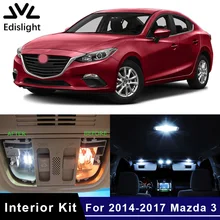 Светильник Edis, 8 шт., белый, светло-голубой, светодиодный, автомобильные лампы, интерьерная посылка, комплект для- Mazda 3, карта, купол, багажник, номерной знак, светильник