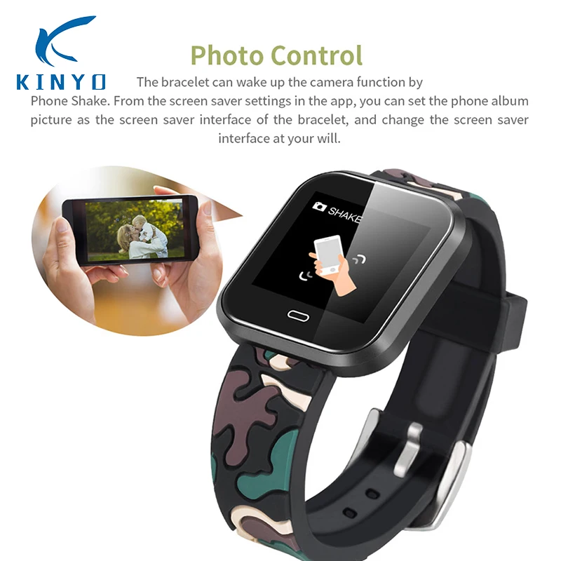 Смарт-браслет сердечного ритма Смарт-браслет Фитнес трекер ip67 Водонепроницаемый Bluetooth браслет спортивные мужские фотопереключатель цветной экран