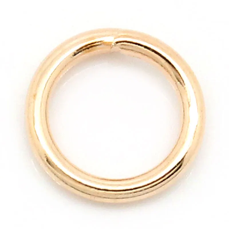 Кольца для прыжков из сплава, Круглые, розовое золото, 6 мм(2/"), диаметр, 150 шт., новинка