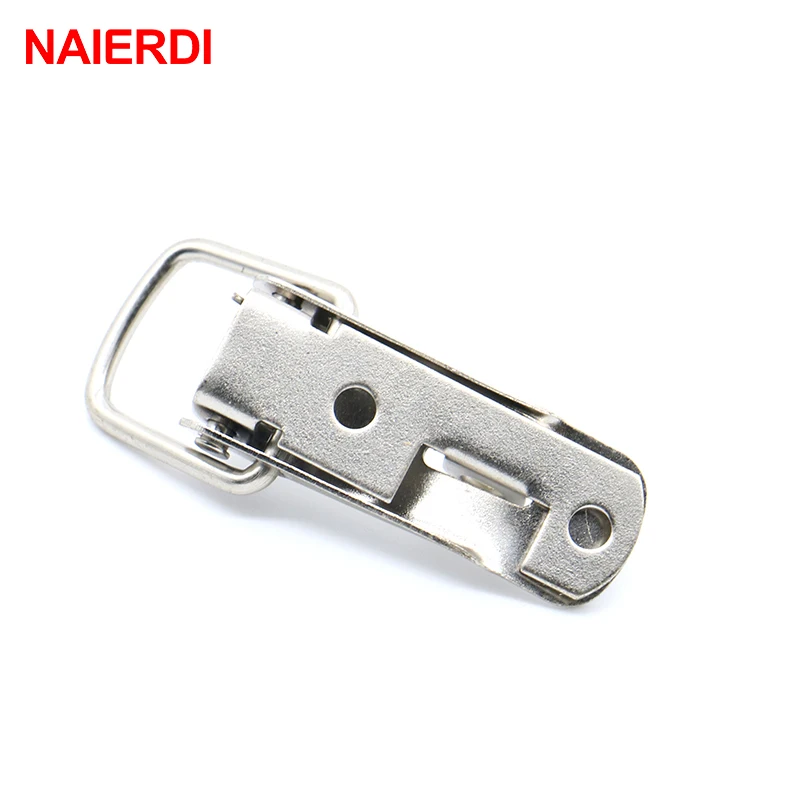 Furniture Hardware Toggle Latches Jewelry Box Hasps Decorative Latches NAIERDI-J106 Cabinet Box Locks Spring Loaded Latch Catch Toggle 27*63 Iron Hasps For Sliding Door Window Furniture Hardware