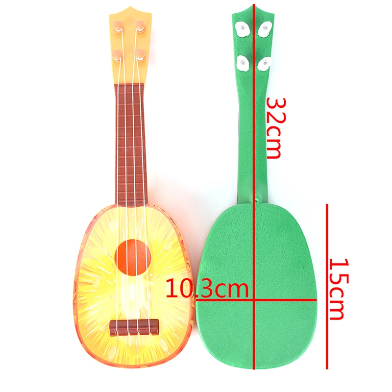 Поступление Детская 4 струнная гитара фруктовый стиль музыкальный инструмент укулеле для детей подарочная игрушка
