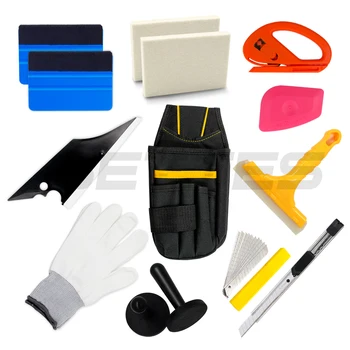 

Car Wrap Application Vinyl Tool Kit Felt Squeegee Snitty Cutter Magnet USA