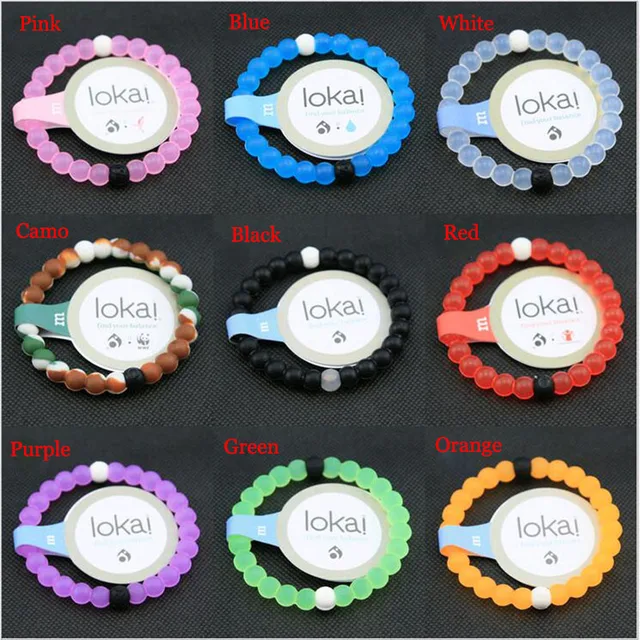 Wholesale 10Colors Nature Silicone Beads Lokai Bracelet Yellowgreen -6755