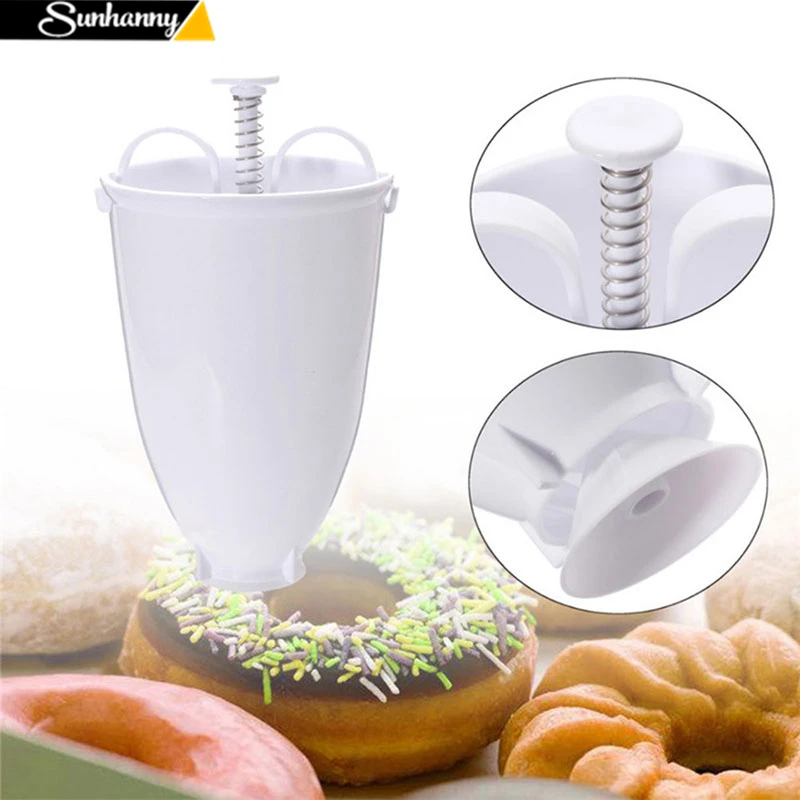 

Plastic Donut Maker Lightweight Arabic Waffle Mould Dispenser Deep Fry Doughnut Machine Bakeware Baking Tool Kitchen Gadgets