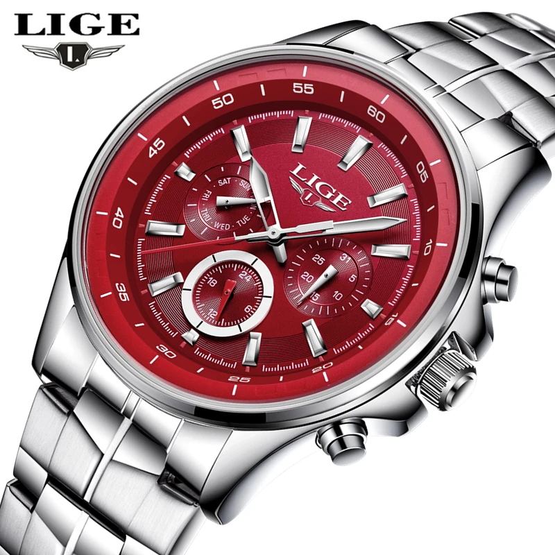 

LIGE Mens Watches Top Brand Luxury Quartz Watch Men Waterproof Sport Watch Fashion Casual Military Clock Male Relogio Masculino