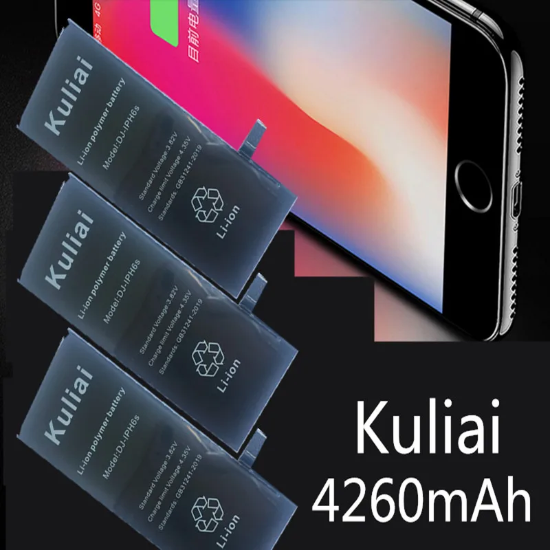 4260 mAh для iphone 6 Батарея 3,8 V литий-ионная замена внутренней батареи батарея для iphone 5 5S 6 6s 7 с инструментами для ремонта