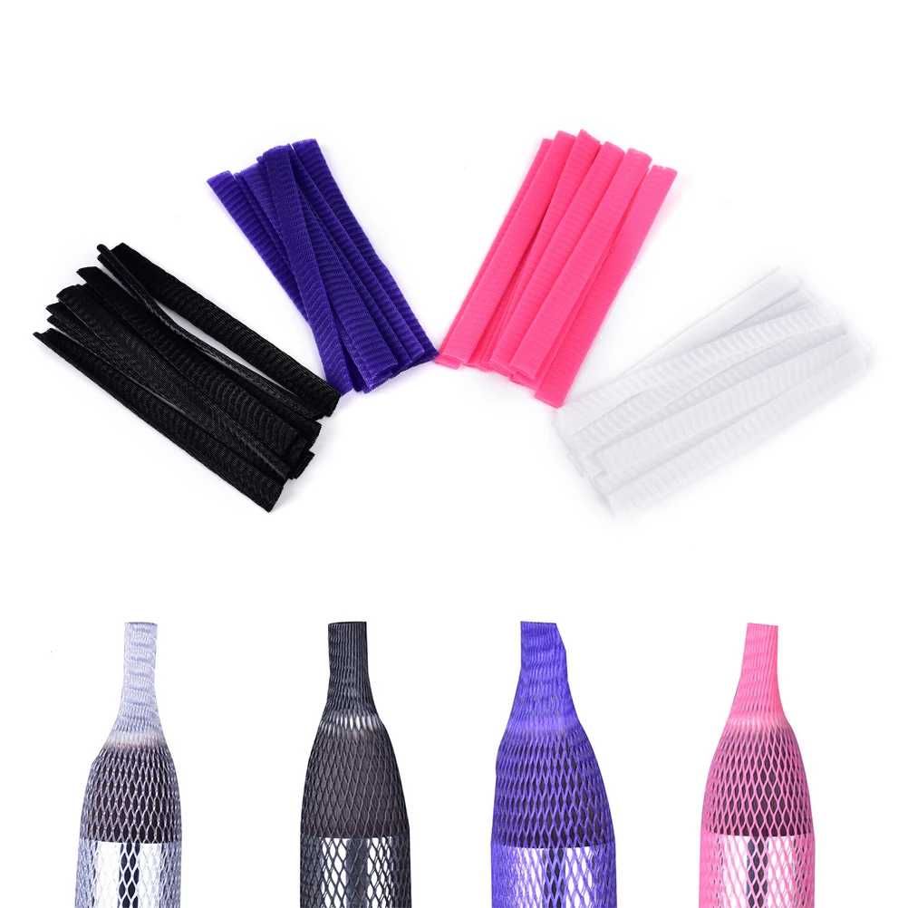 

10pcs/lot Makeup Brushes Net Protector Guard Elastic Mesh Makeup Make Up Cosmetic Brush Pen Cover 12cm