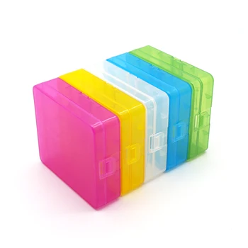 

New Hot 2pcs/lot 4 x 18650 Plastic Transparent White Battery Case Holder Storage Box