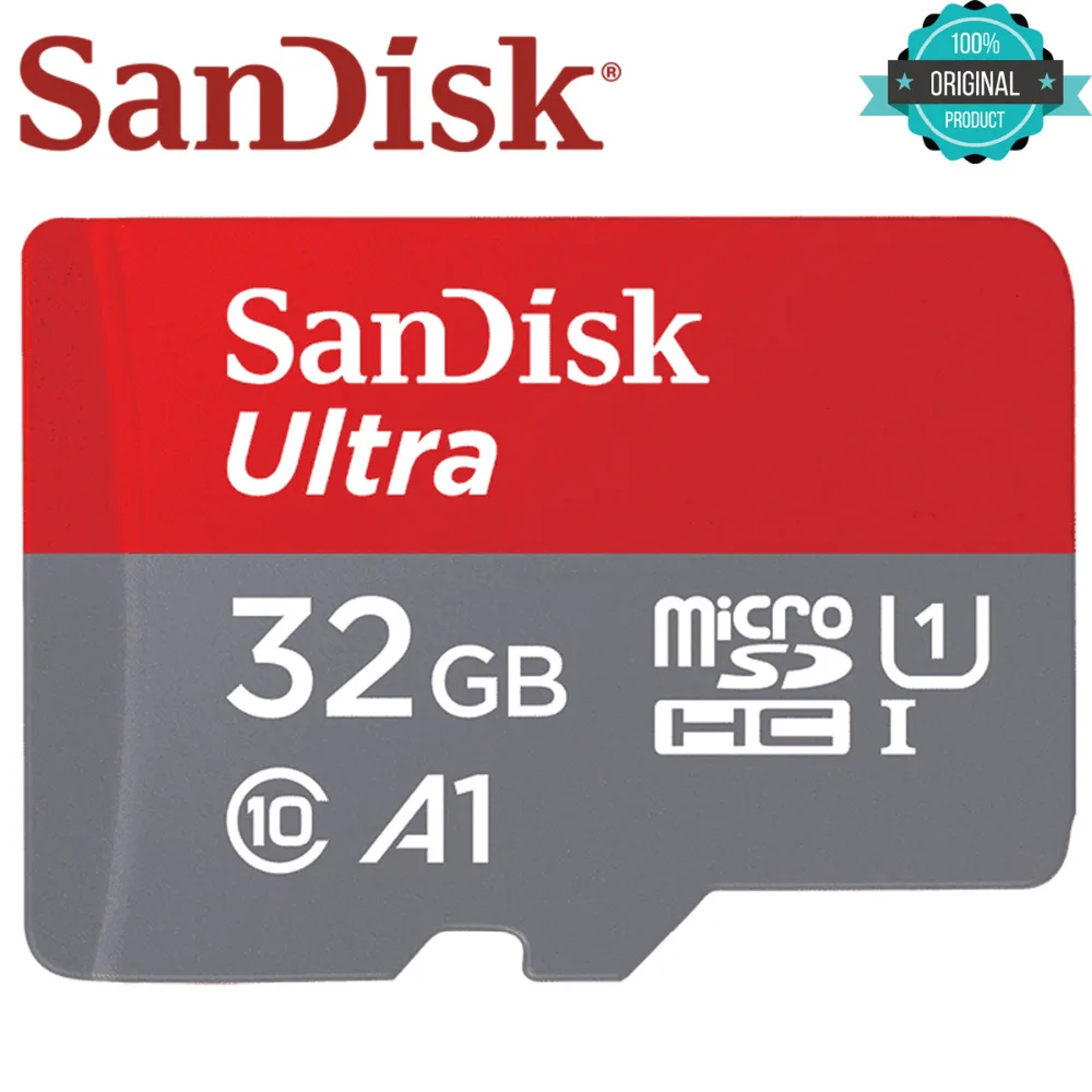SanDisk MicroSD карта, 16 ГБ, 32 ГБ, 64 ГБ, 128 ГБ, карта памяти, C10 U1 A1 флеш-карта памяти Micro SD кард-ридер адаптер для телефона компьютера