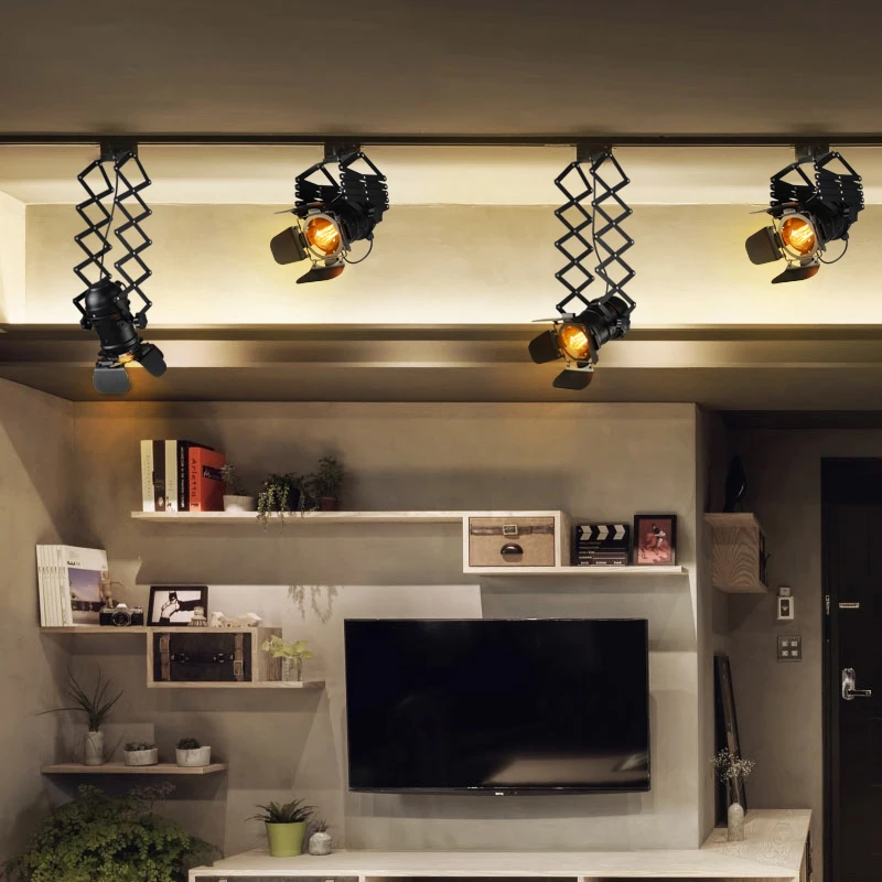  Retro Loft flexible ceiling light vintage lifting stage light restaurant living room pub Bar cafe l