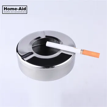 

Round Push Down Ashtray Metal Spinning Cigarette Ashtray for Home Office Bar and Restaurant Smoke Ash Tray Holder Indoor Outdoor