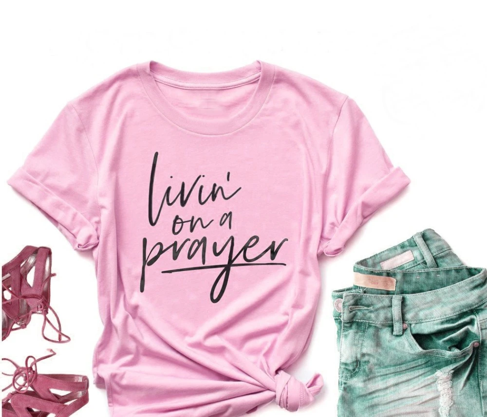Download Livin On A Prayer Svg T Shirt Aesthetic Tumblr Vintage Fashion Harajuku Quote Camisetas Graphic Women Grunge Art Tee Tshirt Top T Shirts Aliexpress