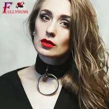 Fullyounge, новинка, воротник из искусственной кожи, широкий шейный ремень, регулируемый пояс, SM, связывание, ограничители, жгут, чокер, круглый металлический воротник, подвязка