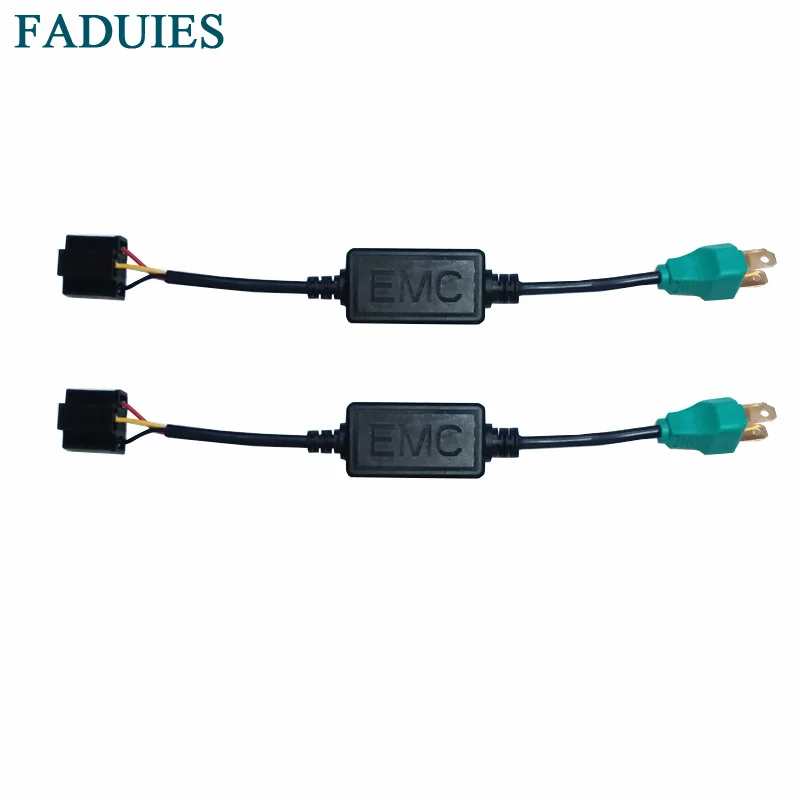 

FADUIES H4 Anti Flicker Harness Error Free Decoders Fit 7Inch Round LED Headlight System For Jeep Wrangler JK Tj Harley