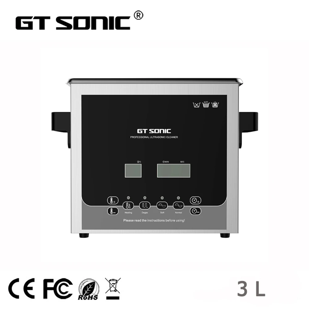 3L ultrasonic cleaner with dual power and frequency low noise design for laboratory use 110V, 220V GT SONIC-D3 free dhl 1pc digital ultrasonic cleaner for industry specific cleaning with degas function with dual frequency power gt 1730qts