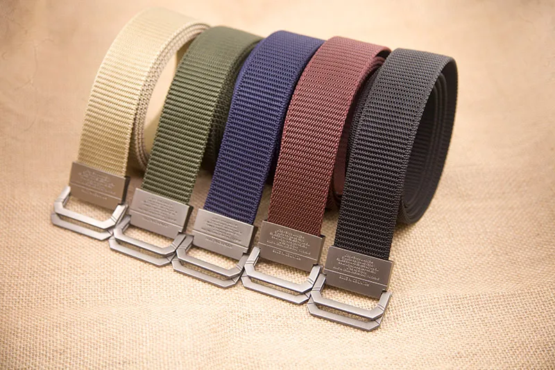 snap belt 2019 Nylon Belt Men Army Belt Tactical Waist Belts Travel ladies Double Ring Metal Buckle Hengreda for Cowboy Jeans Pants crocodile skin belt