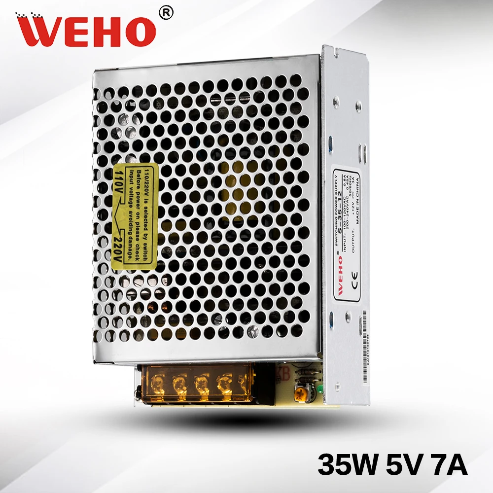 

(S-35-5) ISO9001 CE Rohs approved power supply dc 35W 5v 7a switching power supply