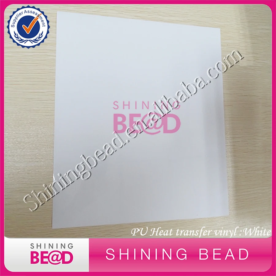 

10" x 12" White PU Flex Heat Transfer Vinyl with Assorted Colors for T-shirts, Garments, Bags and Other Fabric