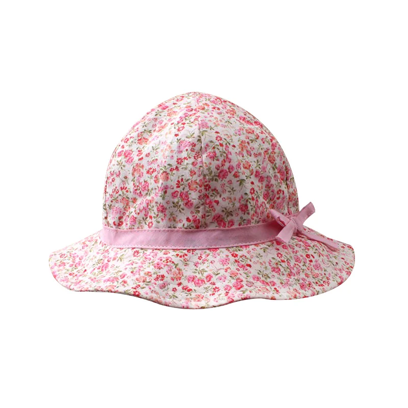 Flamingos Fashion Baby Hat For Girls Cotton Flora Bucket Hat Princess Baby Girls Cap Wide Brim Summer Sun Cap Baby Girl Clothing (10)