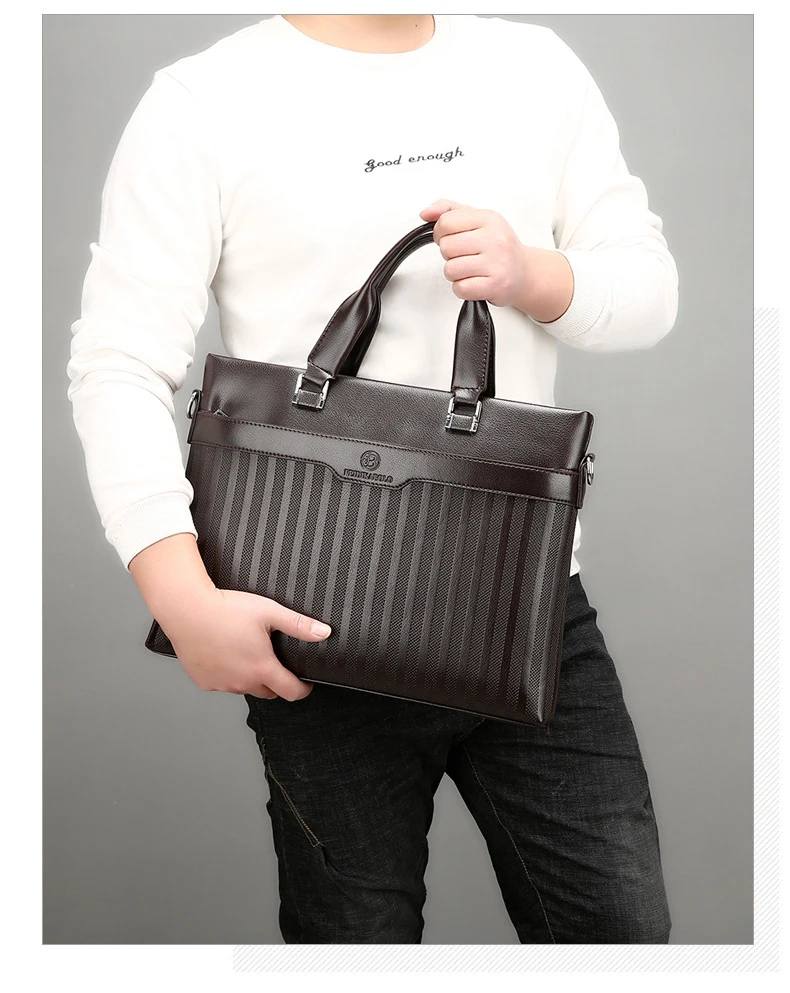 Мужская повседневная сумка с тиснением, деловая мужская сумка на одно плечо, косая сумка для компьютера