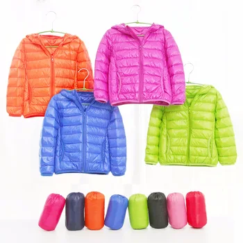 

Autumn Winter Jacket Children Ultra Light Down Jacket 90% duck Down feather Ultra light children Jackets H277