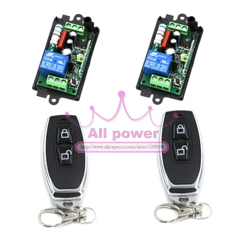 

Free Shipping 315Mhz/433Mhz 220V 1CH 10A RF Wireless Remote Control Power Switch System M4/T4 output state is adjusted Learning