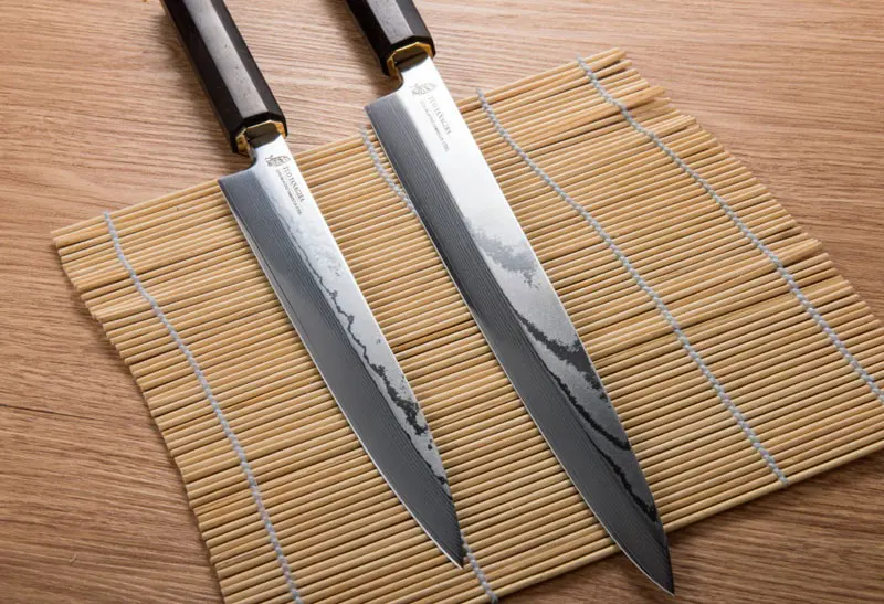 2pcs/set New Yanagiba Sushi Knives set VG10 Japanese Damascus Steel G10