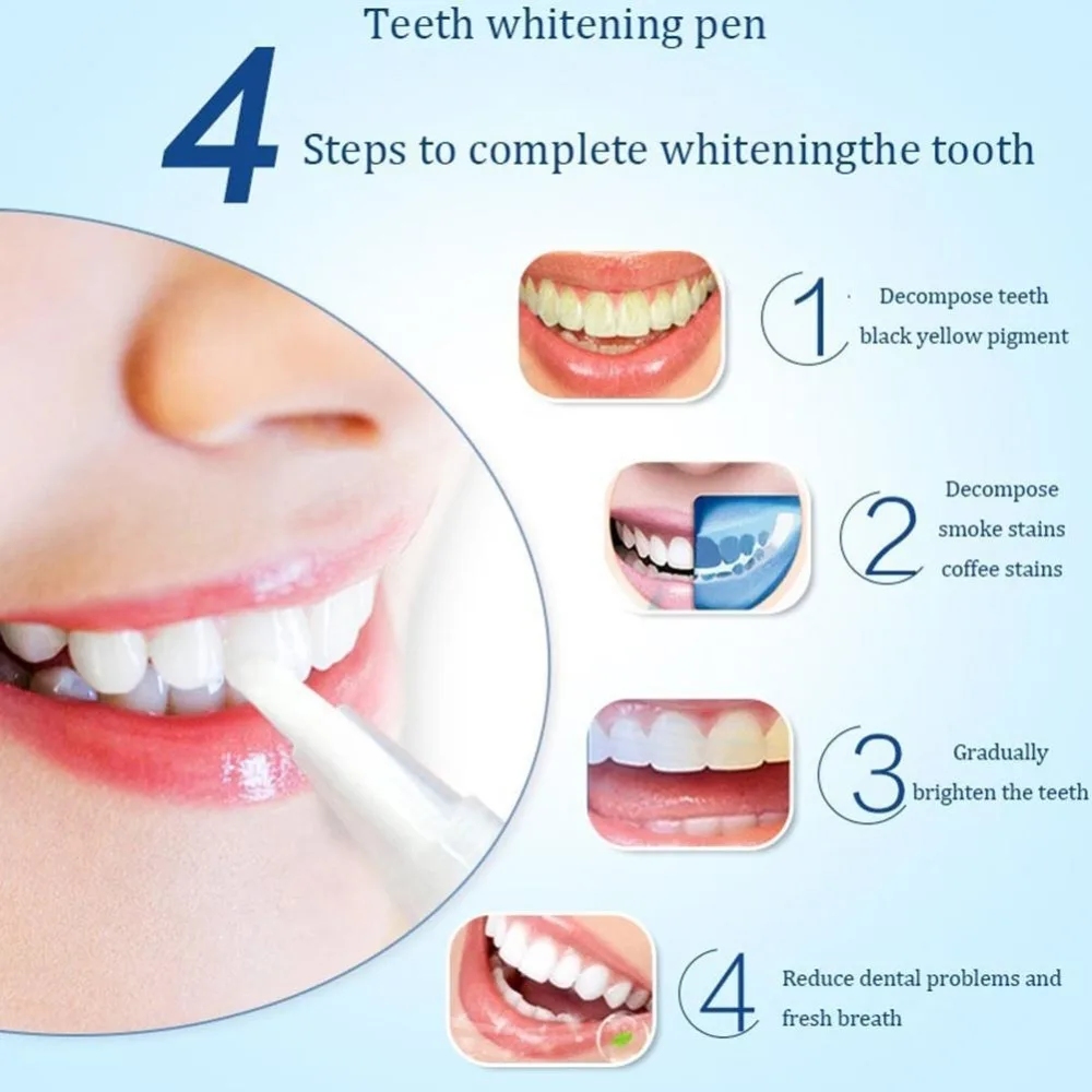 Чистящая зубная ручка мощно устраняет желтый зуб дыма и пропитки зубов Whitener Ярко Отбеливание Бесплатная доставка