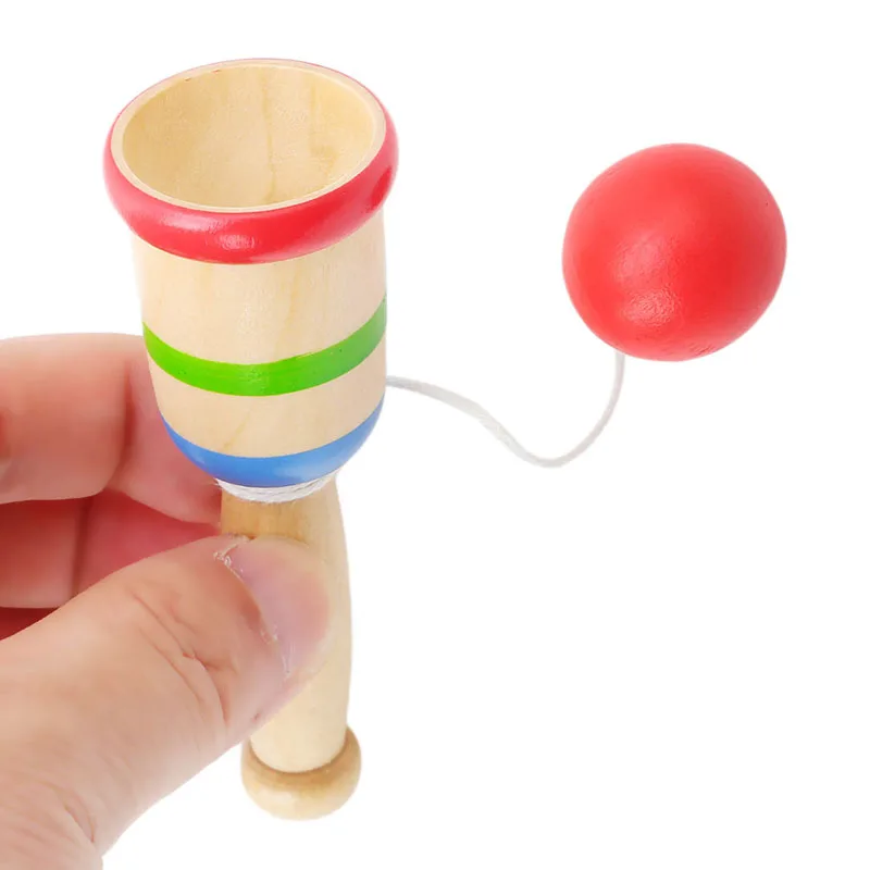Wooden Toy Coordination Game Sword Juggling Ball Skills Wooden Skill