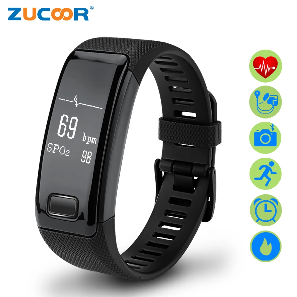 ZUCOOR Smart Bracelet Wristband Pulse Monitor Pedometer Wristbands