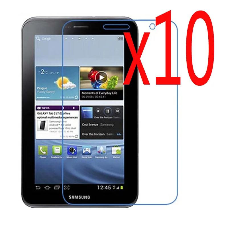 

10x LCD Film +10x Cloth , Clear LCD Screen Protector Protective Film Guards Films For Samsung Galaxy Tab 2 7.0 P3100 P3110 7"