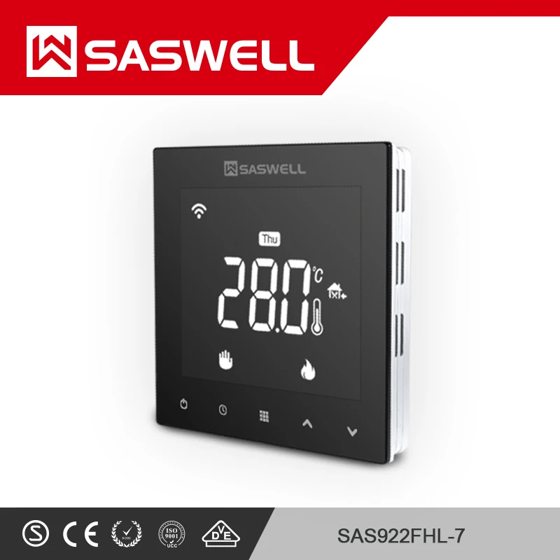SASWELL wireless thermostats for electric floor heating wifi thermostat temperature controller for weekly programmable SASWELL wireless thermostats for electric floor heating wifi thermostat temperature controller for weekly programmable