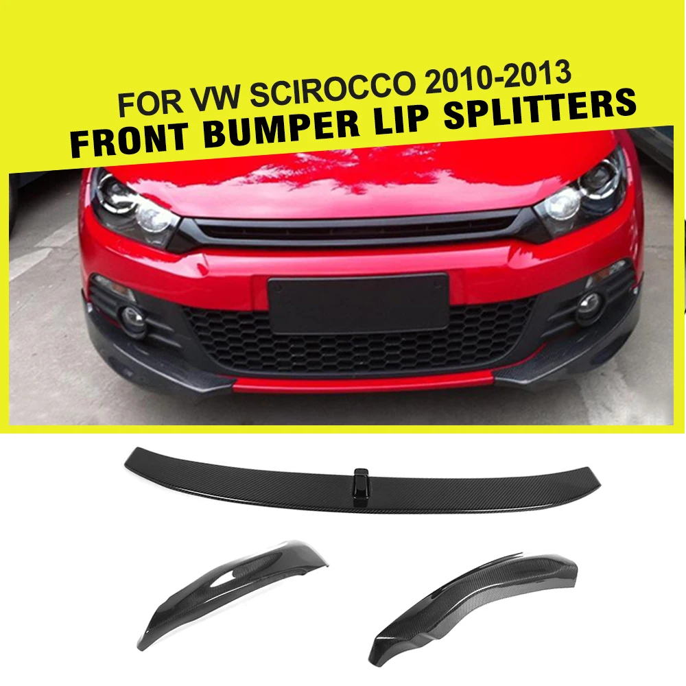 

Carbon Fiber / FRP Car Front Bumper Lip Spoiler Splitters Apron Cupwings Flaps Winglets for VW Scirocco 2010 - 2013