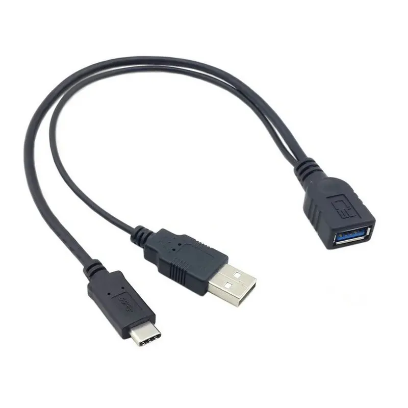 

USB-C USB 3.1 Type C Male Connector to A Female OTG Data Cable with Extral Power for New Macbook
