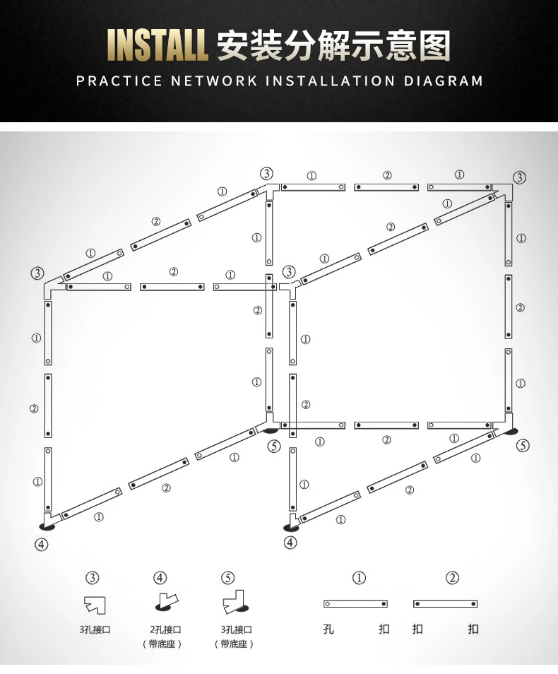 OEM клетка для гольфа 3*3*3 м большая клетка для игры в гольф на заднем дворе профессиональная Боевая клетка с мягкой