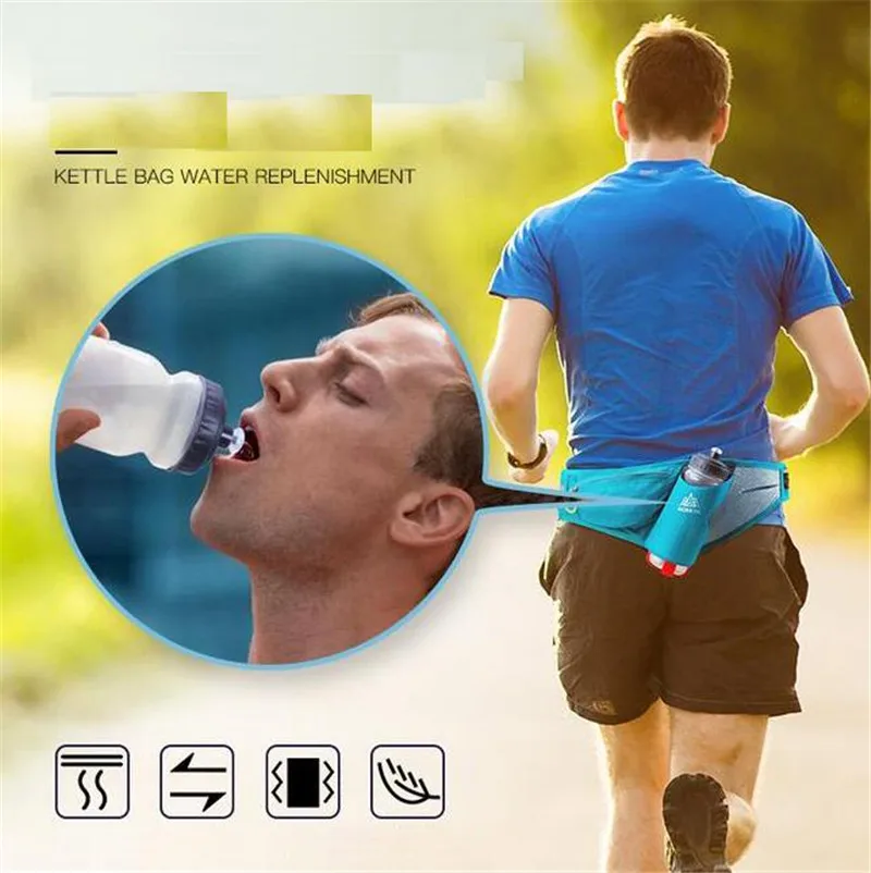 AONIJIE Marathon Running Holder Belt Reflective Running Sports Bags Running Free Running Accessories Nylon Waist Pack 